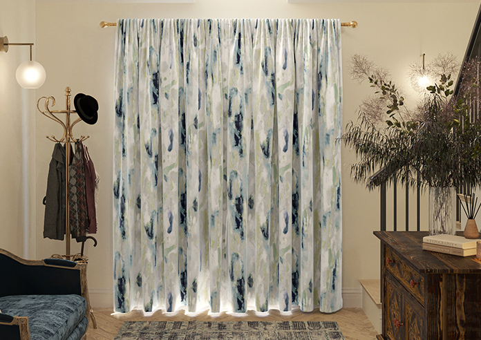 Interstellar, Teal - Made to Measure Curtains - Image 7